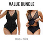 🌊👙Női Peplum Tankini Szett Alulművel