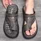 👞🌿 Lélegző puha bőrből készült kültéri szandálok férfiaknak, plusz méretekben 🦶💕