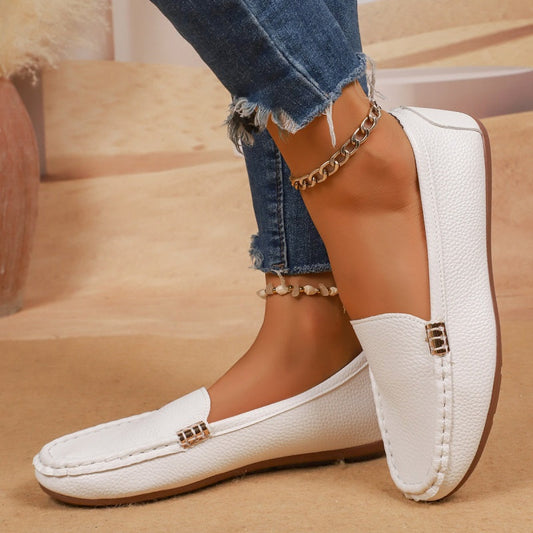 🥿Női PU-bőr lapos talpú loafer