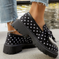 🎀Női pöttyös, masnis, vastag talpú loafer