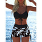 🌞👙 Női bikini szett zsinórral és mintával (rövidnadrággal) ⛱️