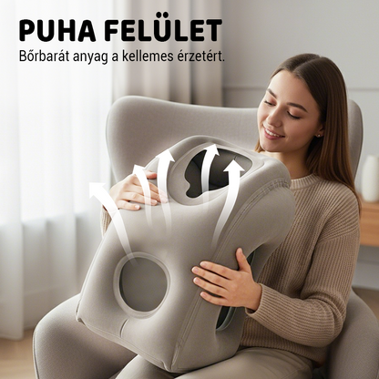 ✈️ Kompakt felfújható utazó nyakpárna – Könnyen hordozható, kényelmes hosszú utazásokhoz✨