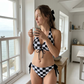 🌊 2026-os új, kockás mintás divatos bikini