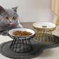 💖 Emelt kerámia macskatál vaskos állvánnyal – Kíméletes nyaknak és könnyen tisztítható 🐱🥣