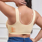 🌸L-5XL👙Elöl Záródó Kosár Nélküli Pamutos Nagyméretű Melltartó