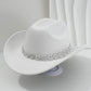Női strasszos szívmintás cowboykalap – Elegáns francia jazz fedora