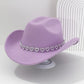 Női strasszos szívmintás cowboykalap – Elegáns francia jazz fedora