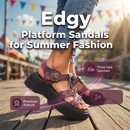 Női gótikus koponyás platform szandálok