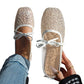 👡✨ 5 000+ nő kedvence –💖 Francia stílusú hálós balettcipő masnival – légáteresztő virágmintás háló, könnyű talp, elegáns masni (EU36-43) ☁️