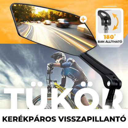 🚲👀 Kerékpáros visszapillantó tükör –🛡️ Széles látómező és tiszta kép, amely maximalizálja a biztonságot az utakon ✨