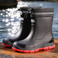 💦👢Férfiaknak és nőknek egyaránt alkalmas, bokáig érő vízálló esőcsizma