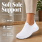 👟 Női légáteresztő slip-on kényelmi cipők