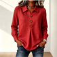 👚 Női elegáns hosszú ujjú gombos blúz szárnyas gallérral – Stílusos és kényelmes hétköznapi viselet✨
