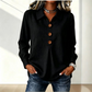 👚 Női elegáns hosszú ujjú gombos blúz szárnyas gallérral – Stílusos és kényelmes hétköznapi viselet✨