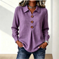 👚 Női elegáns hosszú ujjú gombos blúz szárnyas gallérral – Stílusos és kényelmes hétköznapi viselet✨