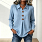 👚 Női elegáns hosszú ujjú gombos blúz szárnyas gallérral – Stílusos és kényelmes hétköznapi viselet✨