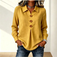 👚 Női elegáns hosszú ujjú gombos blúz szárnyas gallérral – Stílusos és kényelmes hétköznapi viselet✨