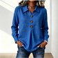 👚 Női elegáns hosszú ujjú gombos blúz szárnyas gallérral – Stílusos és kényelmes hétköznapi viselet✨