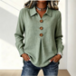👚 Női elegáns hosszú ujjú gombos blúz szárnyas gallérral – Stílusos és kényelmes hétköznapi viselet✨