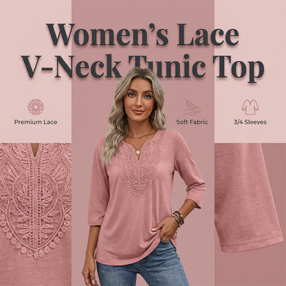 ☀️👚 Kiemelt termék: Csipkeszegélyű V-nyakú blúz – Légáteresztő anyag, szép esés munkahelyre és hétköznapokra🌿