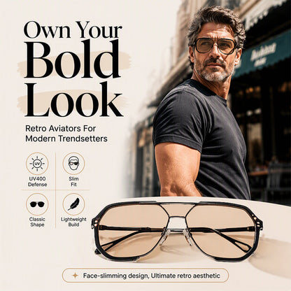 🕶️ Unisex Oversized Négyzet Egyrészes Napszemüveg