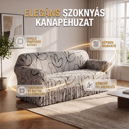 🛋️ Univerzális, rugalmas kanapéhuzat – Védi a kanapét, könnyen felhelyezhető és mosható✨