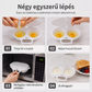 🥚✨Kétrekeszes mikrohullámú tojásfőző – Gyorsan készíthet tökéletes főtt tojást a mikróban👩‍🍳🍳