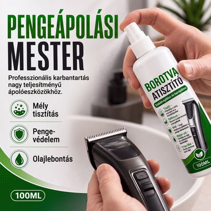 💪Mélyen megtisztítja a pengéket, eltávolítja a szőrszálakat, az olajlerakódásokat és a szennyeződéseket – ideális trimmerekhez, hajvágógépekhez és ápolóeszközökhöz.🪒