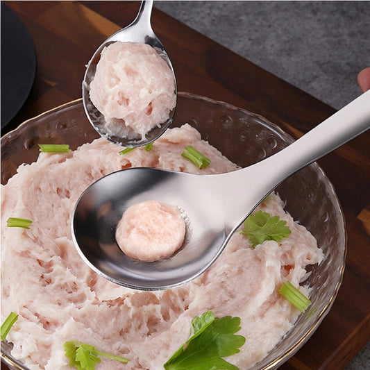 🔥1+1 ingyen! 🥄Rendkívül praktikus rozsdamentes acélból készült húsgombóc‑kanál – Egyszerű és gyors a tökéletes húsgombócok elkészítéséhez