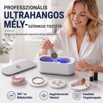 🧼 Többfunkciós ultrahangos tisztító – Alapos tisztítás mindössze 3 perc alatt✨