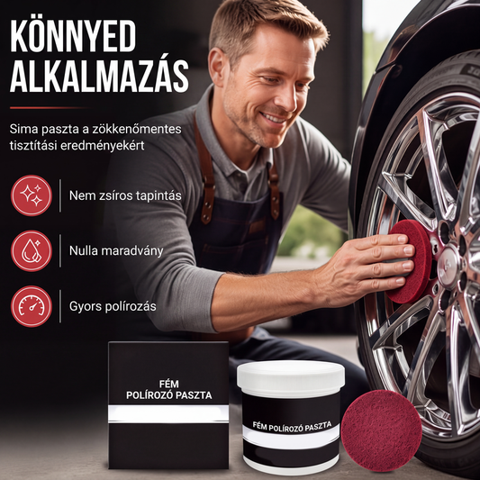 ✨🔧 Többfunkciós fémpolírozópaszta‑készlet – Krómozott és rozsdamentes acél felületekhez, eltávolítja a karcolásokat és visszaállítja az eredeti fényességet