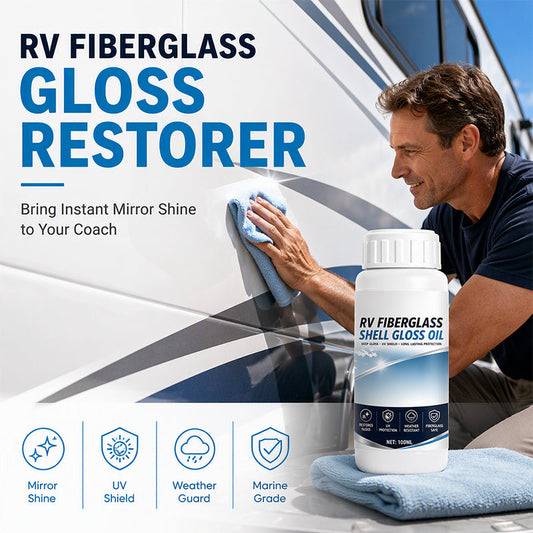 ✨🚐 RV üvegszál fényolaj csillogás‑visszaállító – Helyreállítja a lakóautó eredeti fényét és hosszú távú védelmet biztosít a külső felületnek 🛡️💧