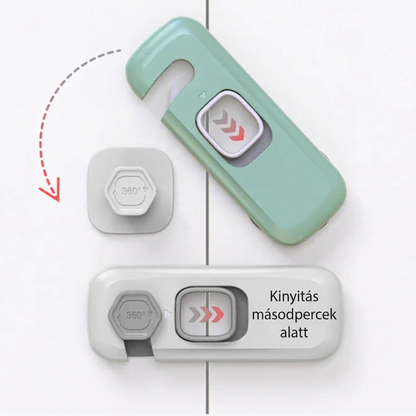🔒👶 Többfunkciós hűtőzár – Fúrás nélküli telepítés, megvédi gyermekét a konyhai veszélyektől ✨