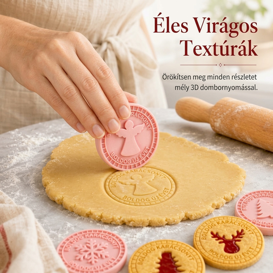 🎄✨ Karácsonyi Süti Formakészlet: Tökéletes Minták és Ünnepi Hangulat! – Újrafelhasználható formák, készíts csodaszép ünnepi süteményeket az egész család számára ✨