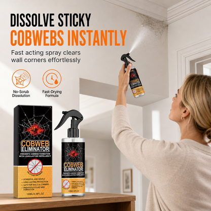 ⏳🔥IDŐKORLÁTOS 50%-OS KEDVEZMÉNY! ⏰Pókhálóeltávolító spray – Könnyen eltávolítja a pókhálókat és a fal szennyeződéseit