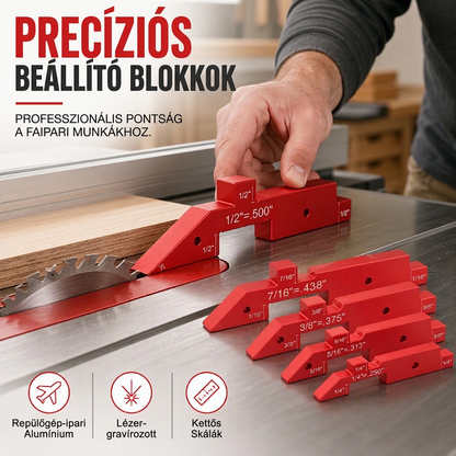 🛠️ Alumínium asztalos ütközőblokkok – Pontos beállítás, stabil rögzítés a precíz faipari munkákhoz✨