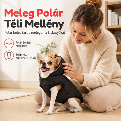 🐶❄️Meleg sapkás kutyakabát – Puha gyapjú bélés, védi a kutyát a hidegben