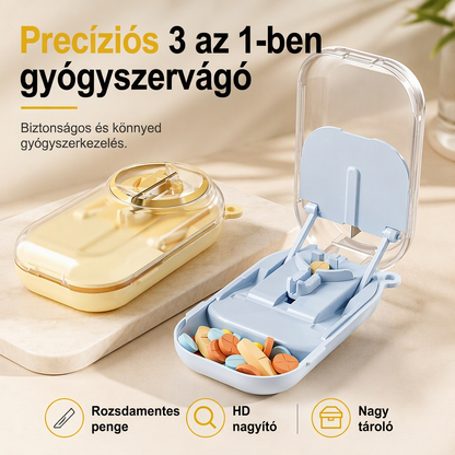 💊1+1 INGYEN✂️Hordozható, mágneses tablettavágó és -felező – Könnyű tablettaosztás, biztonságos otthoni használat✨