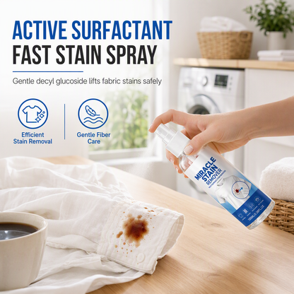🧺✨Erős folttisztító spray – Gyorsan eltávolítja a makacs foltokat ruhákról és textíliákról