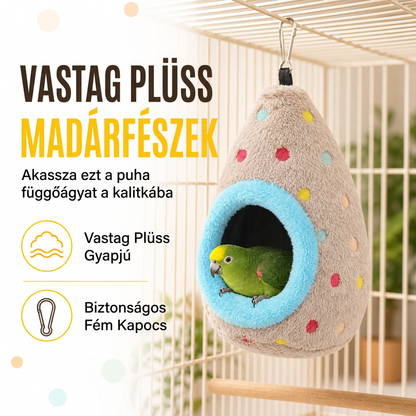 🥚KORLÁTOZOTT IDEIG 50% KEDVEZMÉNY!⚡Függeszthető madárfüggőágy – Puha plüss bújó, meleg menedék kismadarak számára✨