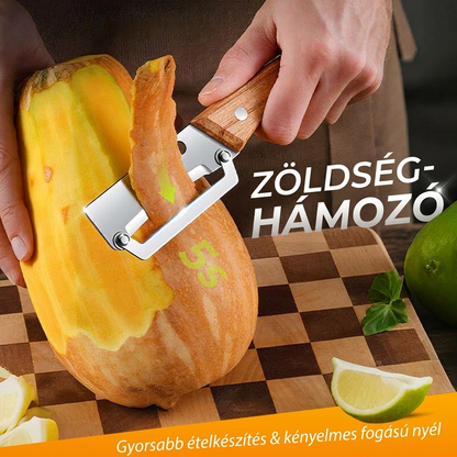 🔥1+1 ingyen✨2 az 1-ben multifunkciós konyhai hámozó – Zöldség hámozó és palacknyitó egyben🥕