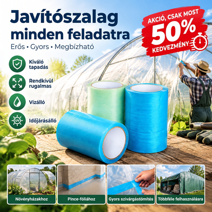 ✨ Vízálló üvegházi fólia javítószalag – Rendkívül erős tapadás, gyors javítás üvegház fóliájához✨