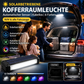 🔆 Napelemes LED csomagtérvilágítás autókhoz – Vezeték nélküli, mozgásérzékelős, 6 választható szín SUV és más járművek számára✨
