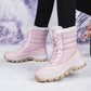 🌸50% KEDVEZMÉNY! 👢 Női lábszárközépig érő hótaposó – Vízálló, puha plüssbéléssel, meleg és biztonságos havas napokon✨