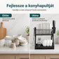 🍽️ Többrétegű konyhai edényszárító állvány – Erős acélváz, tányér, pohár és evőeszköz tárolására, rend a konyhapulton✨