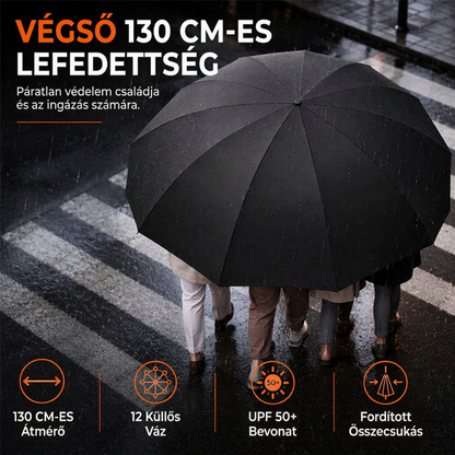 ☔🔥 MOST 50% KEDVEZMÉNY! Extra nagy, szélálló összecsukható esernyő – Családoknak és ingázóknak tökéletes választás✨