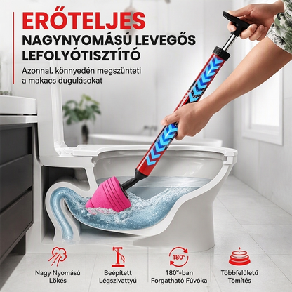 🚽 Nagynyomású levegős duguláselhárító – WC és csővezetékek gyors tisztításához, egyszerű használat✨