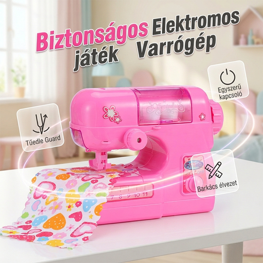 🧵 Mini elektromos varrógép játék – Kreatív szórakozás gyerekeknek, egyszerű kezelés, kézügyesség fejlesztése✨
