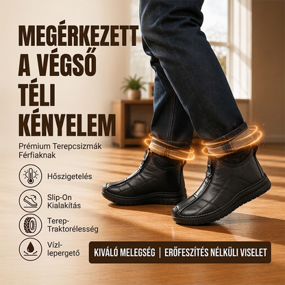 👟🌟 Férfi plüssbélésű csúszásmentes gyaloglócipő – Meleg, puha és stabil viselet téli sétákhoz✨