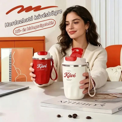 ☕ Hordozható okos termosz hőmérséklet-kijelzővel – Hosszú ideig melegen tartja az italt, egy pillanat alatt látja a hőfokot✨